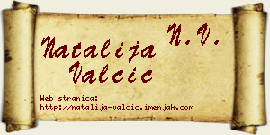 Natalija Valčić vizit kartica